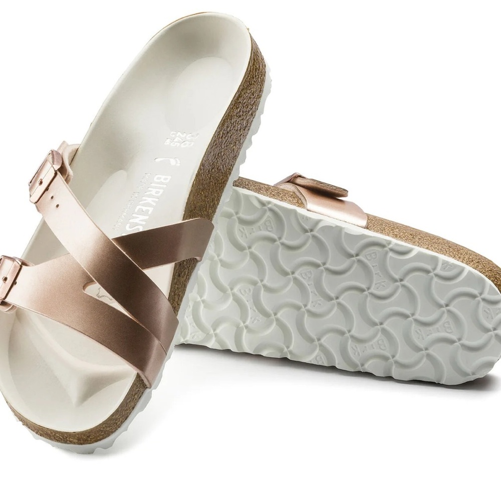 Birkenstock Women's Yao Lux Rose Gold Sandals Sz 40 9